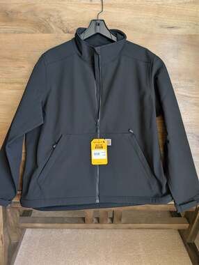 NWT Carhartt Galesburg Softshell Jacket Womens XL Black Relaxed Zip Up OJ7115-W